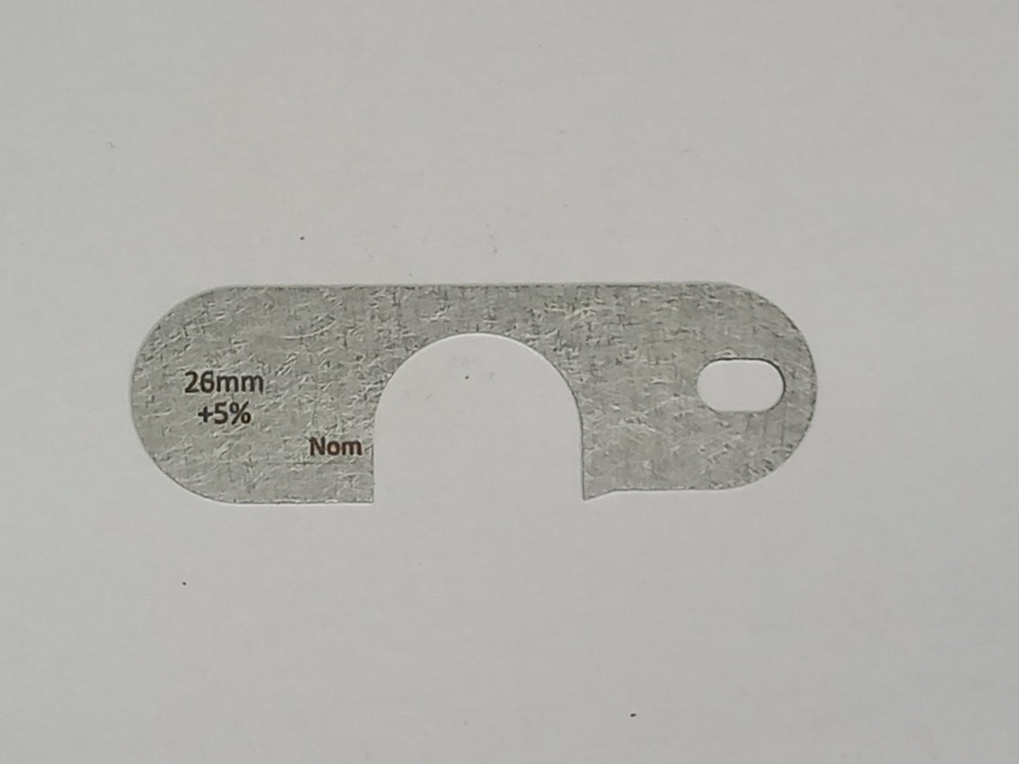 wire rope and sheave gauge on a grey background