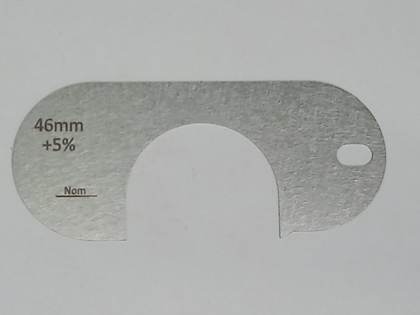 wire rope and sheave gauge on a grey background