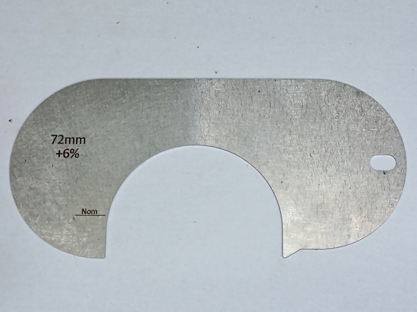 wire rope and sheave gauge on a grey background