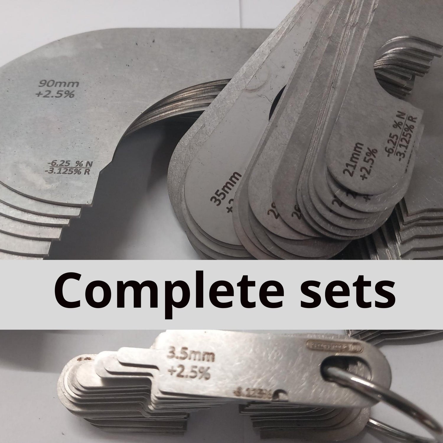Complete Sheave Gauge Set 3.5mm to 130mm Metric