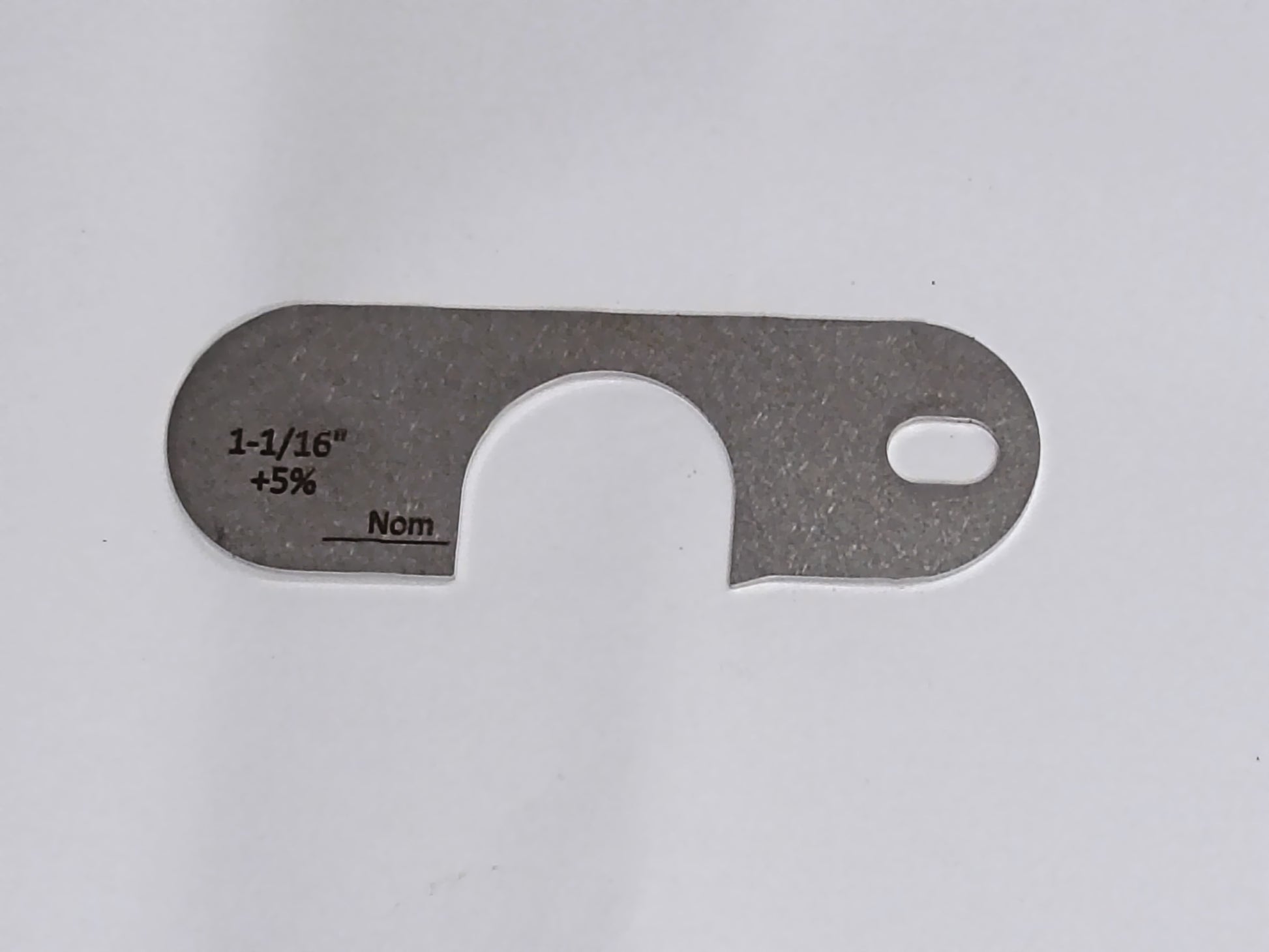 wire rope and sheave gauge  on a grey background