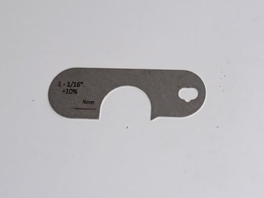 wire rope and sheave gauge  on a grey background