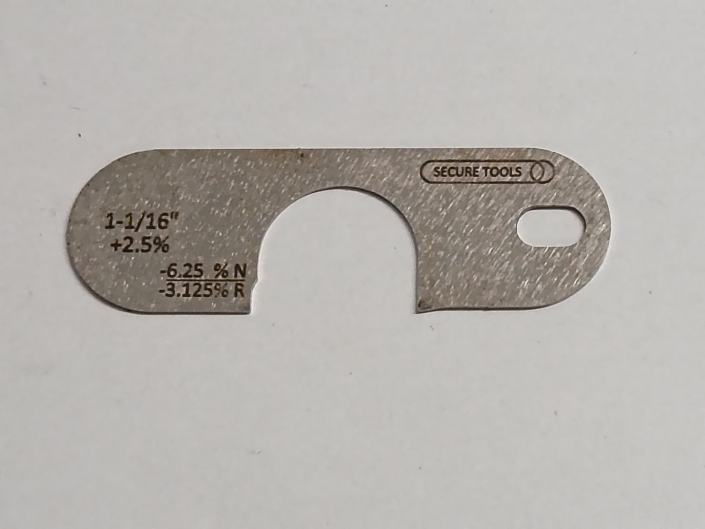 wire rope and sheave gauge  on a grey background