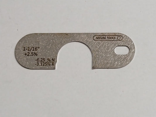 wire rope and sheave gauge  on a grey background