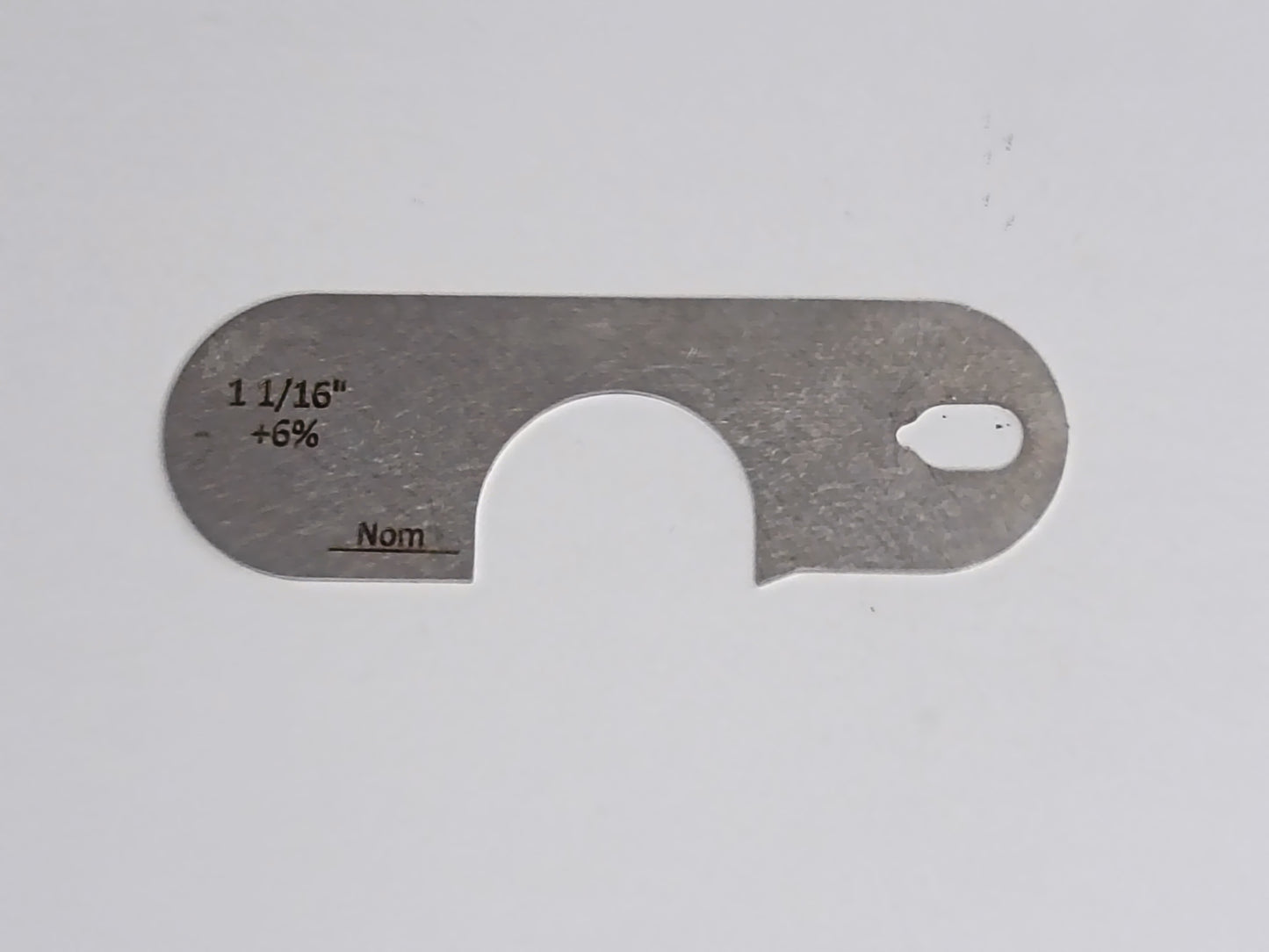 wire rope and sheave gauge  on a grey background