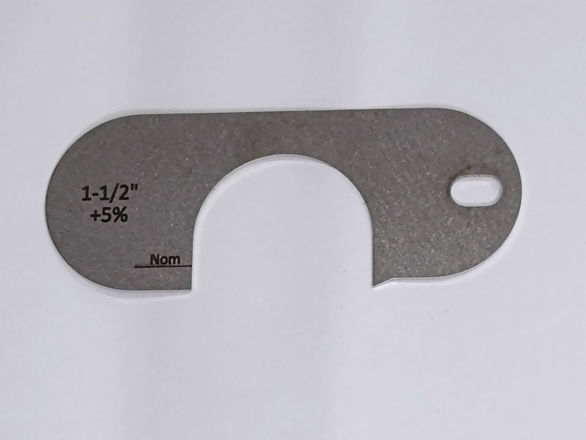 wire rope and sheave gauge  on a grey background
