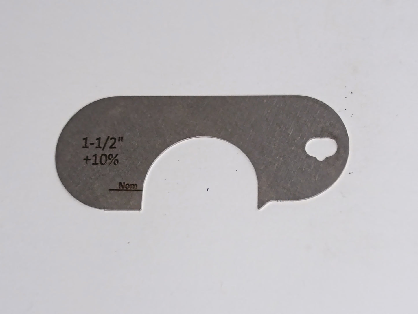 wire rope and sheave gauge  on a grey background