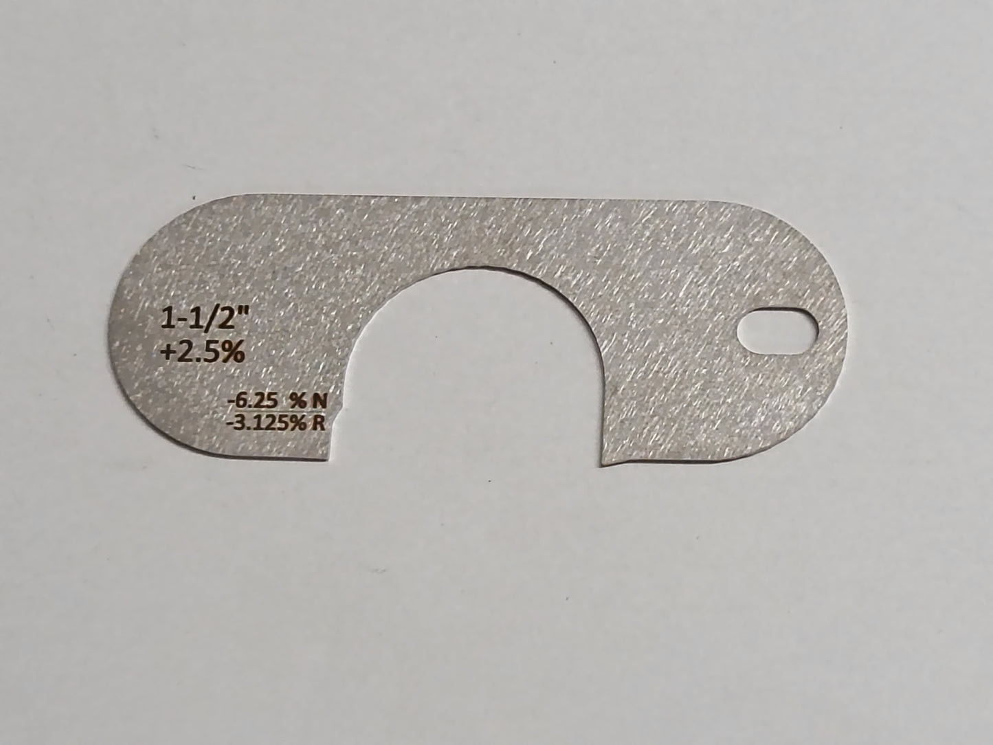 wire rope and sheave gauge  on a grey background