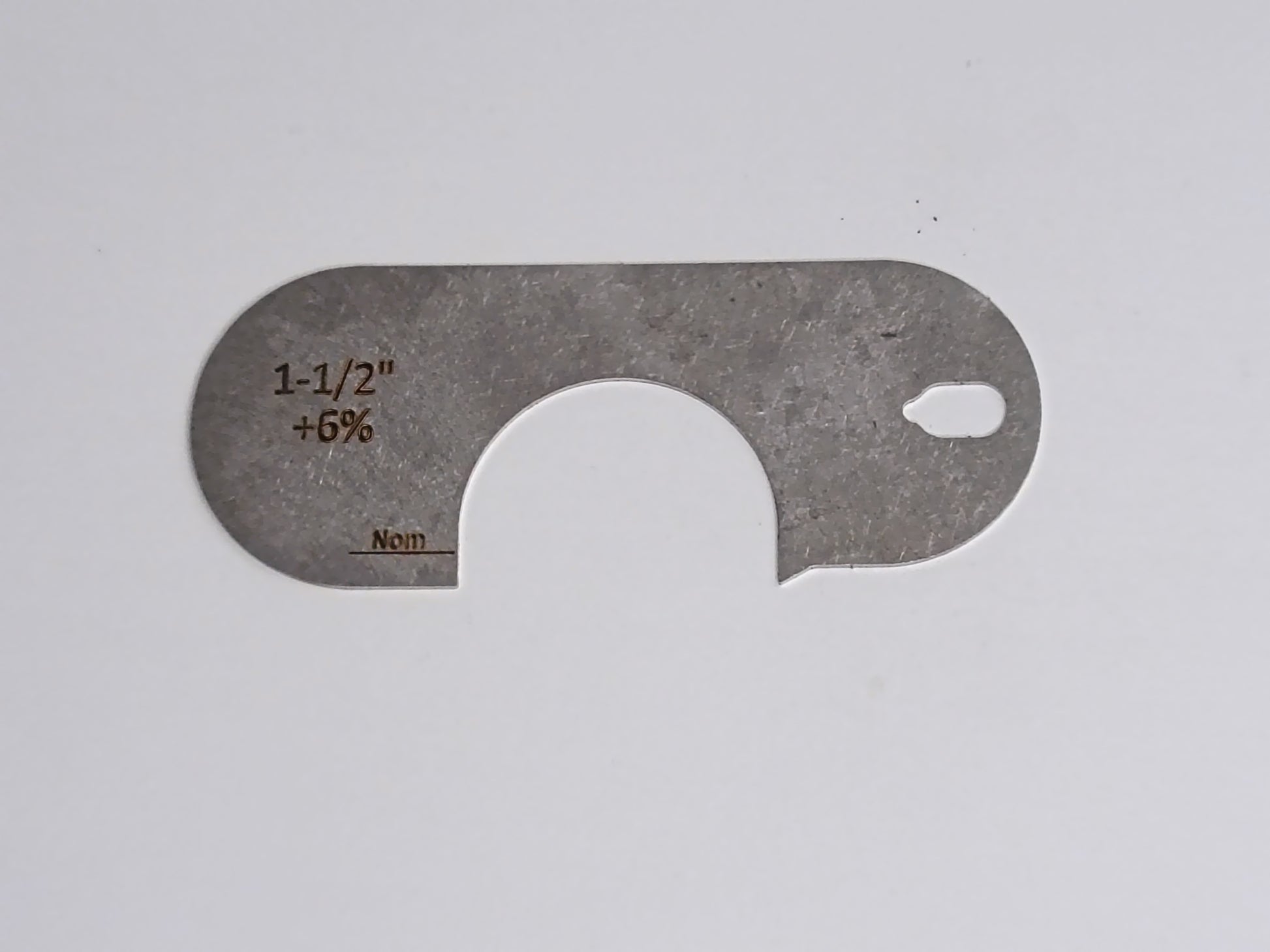 wire rope and sheave gauge  on a grey background