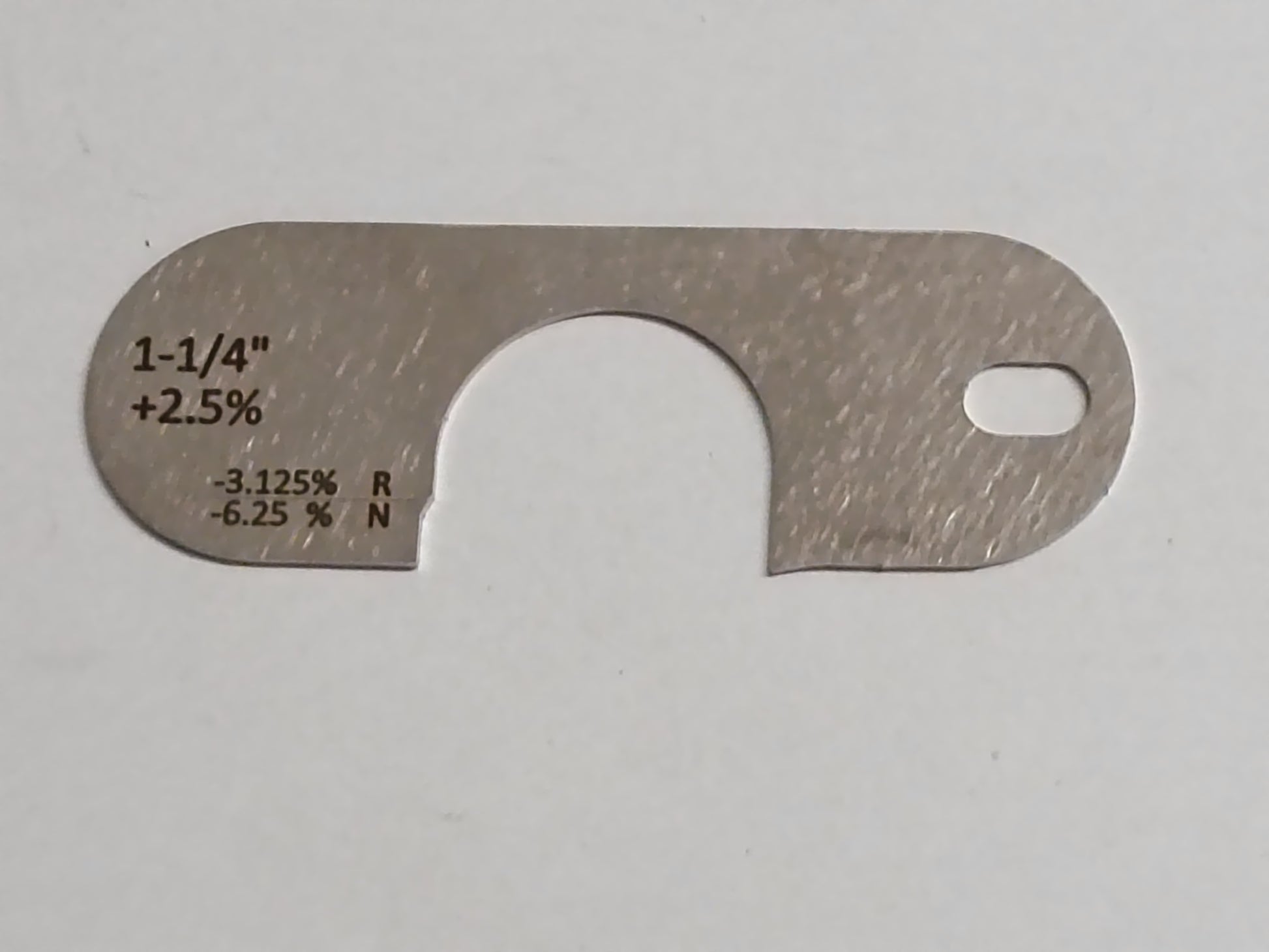 wire rope and sheave gauge  on a grey background