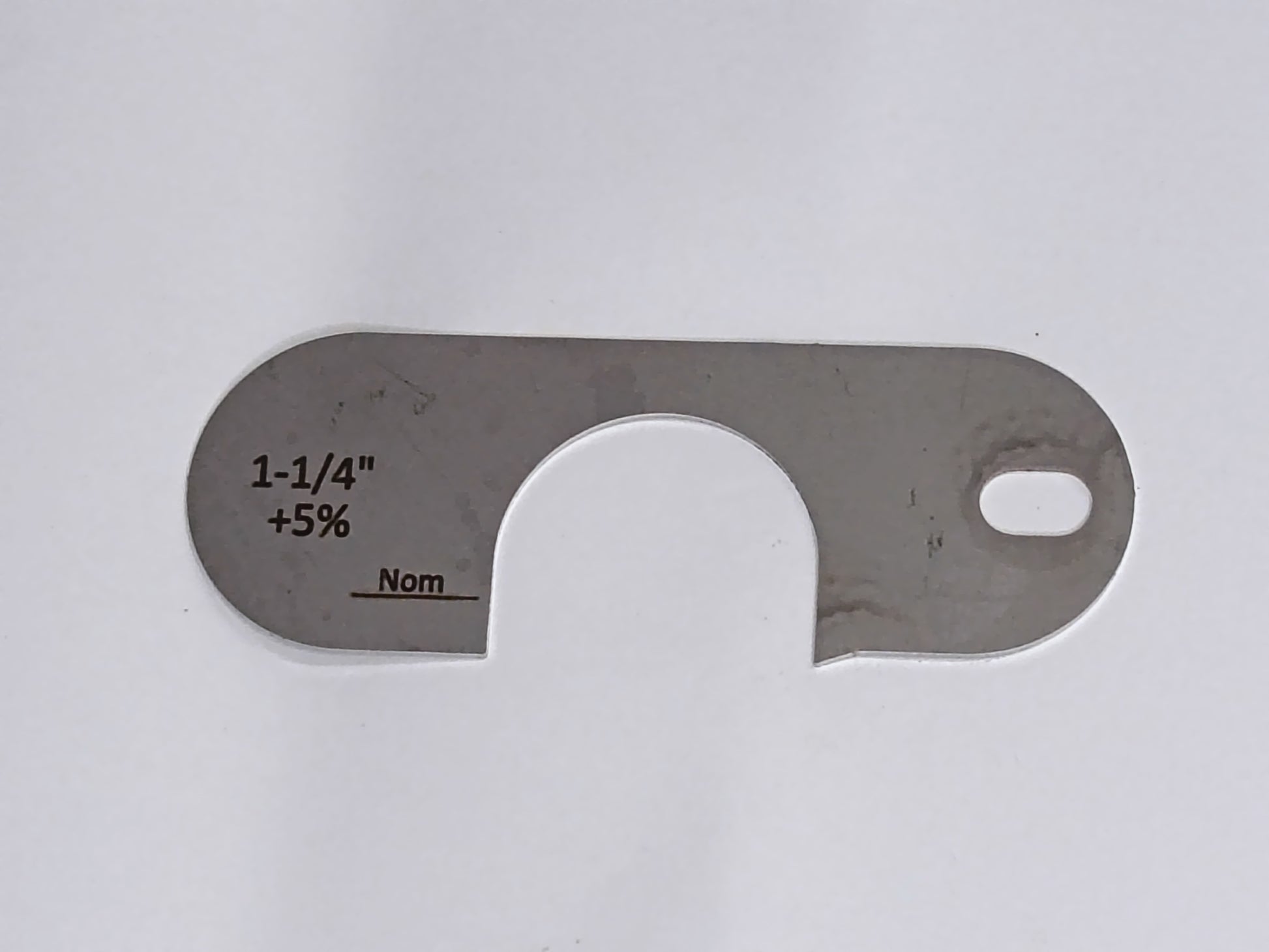wire rope and sheave gauge  on a grey background
