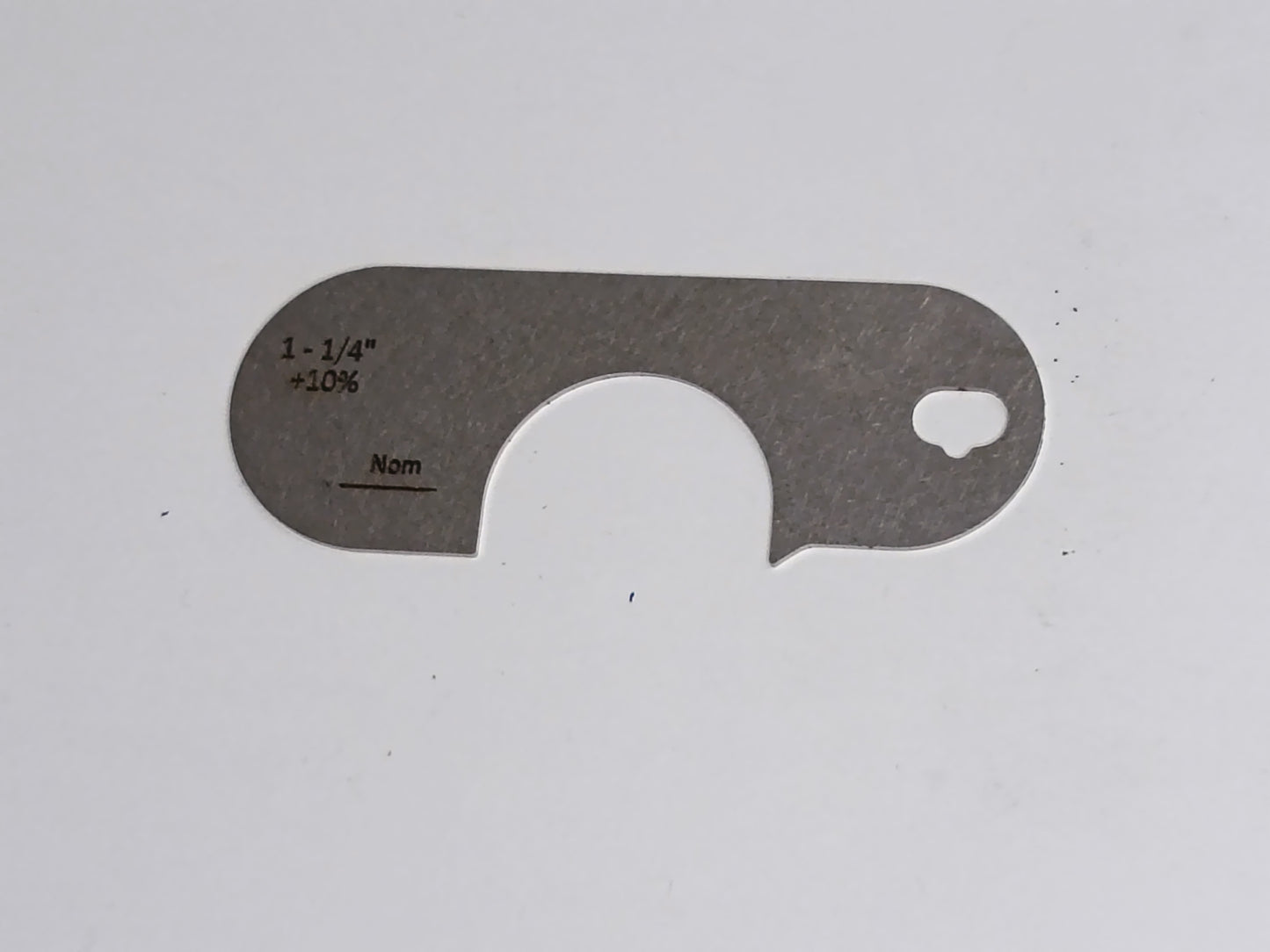 wire rope and sheave gauge  on a grey background