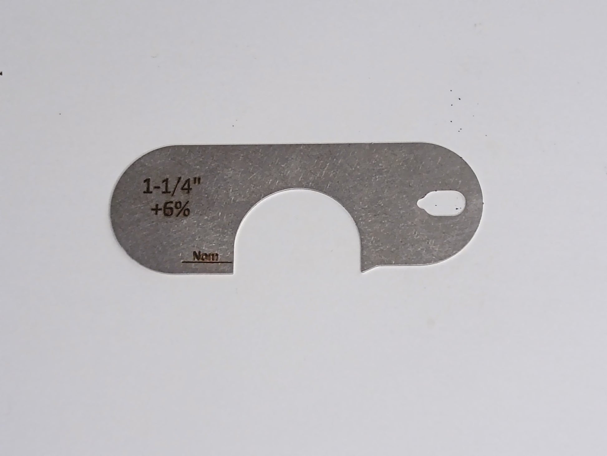wire rope and sheave gauge  on a grey background