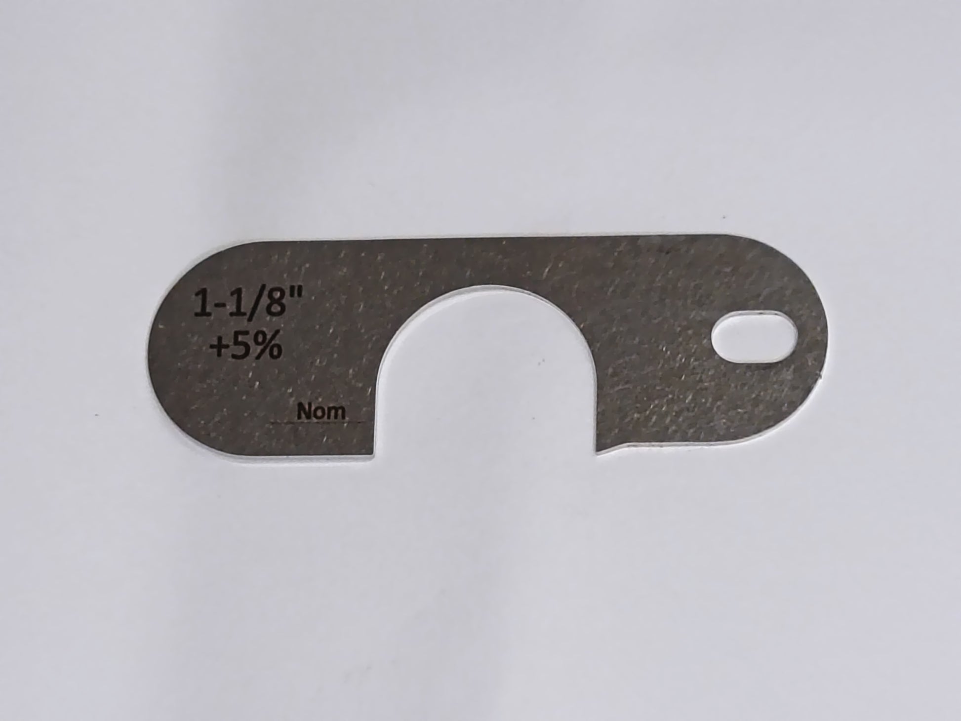 wire rope and sheave gauge  on a grey background