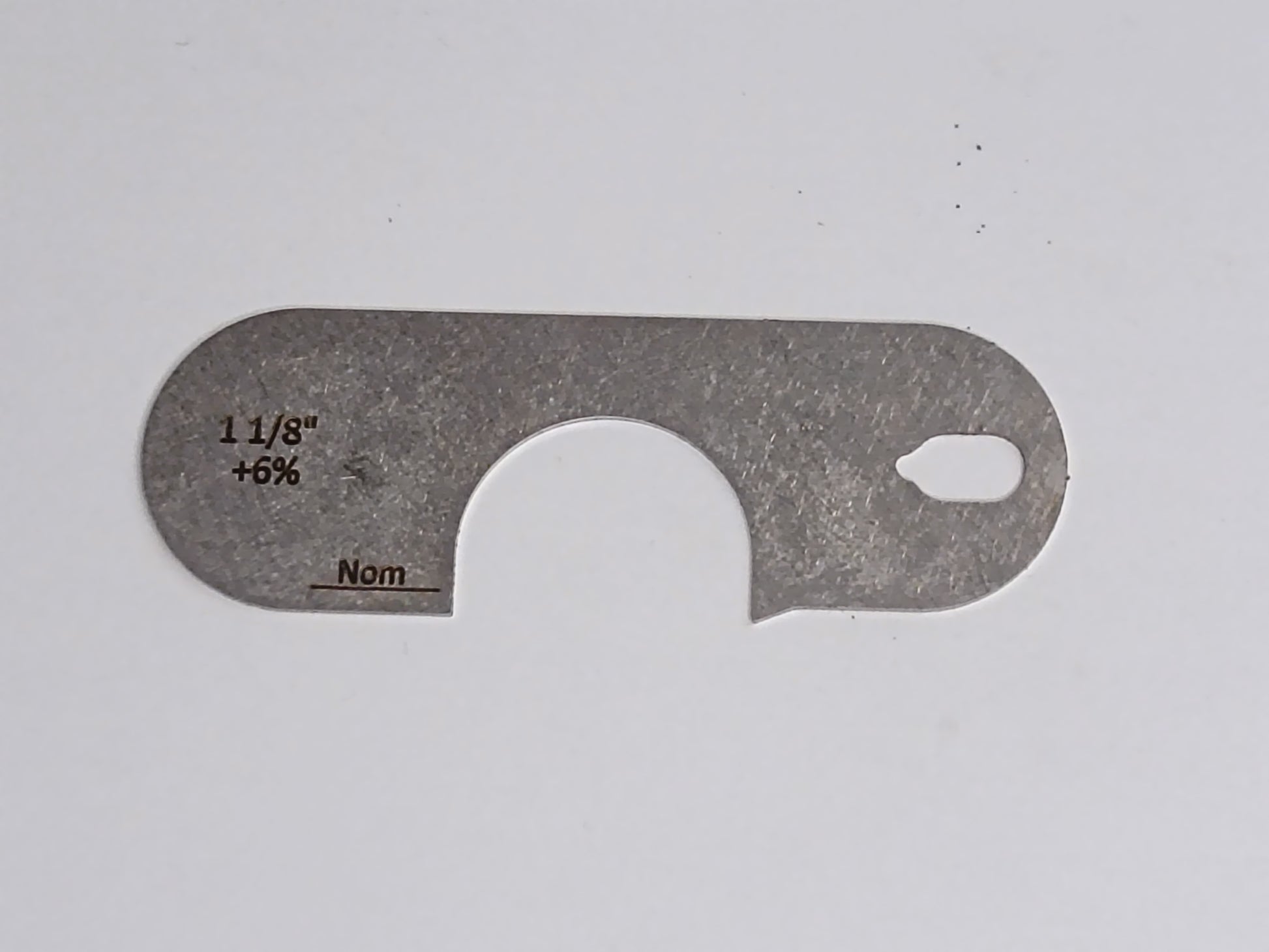 wire rope and sheave gauge  on a grey background