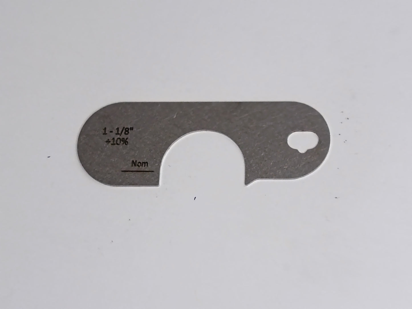 wire rope and sheave gauge  on a grey background
