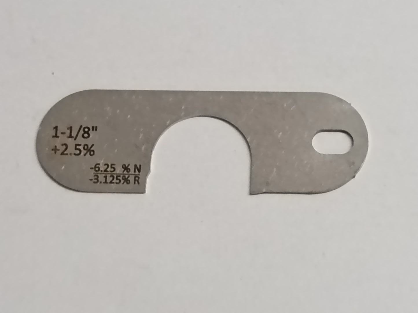 wire rope and sheave gauge  on a grey background