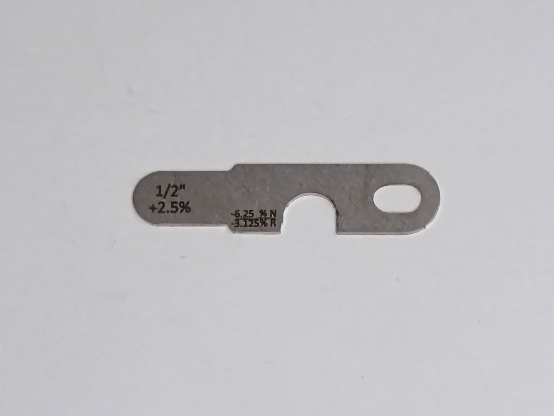 wire rope and sheave gauge  on a grey background
