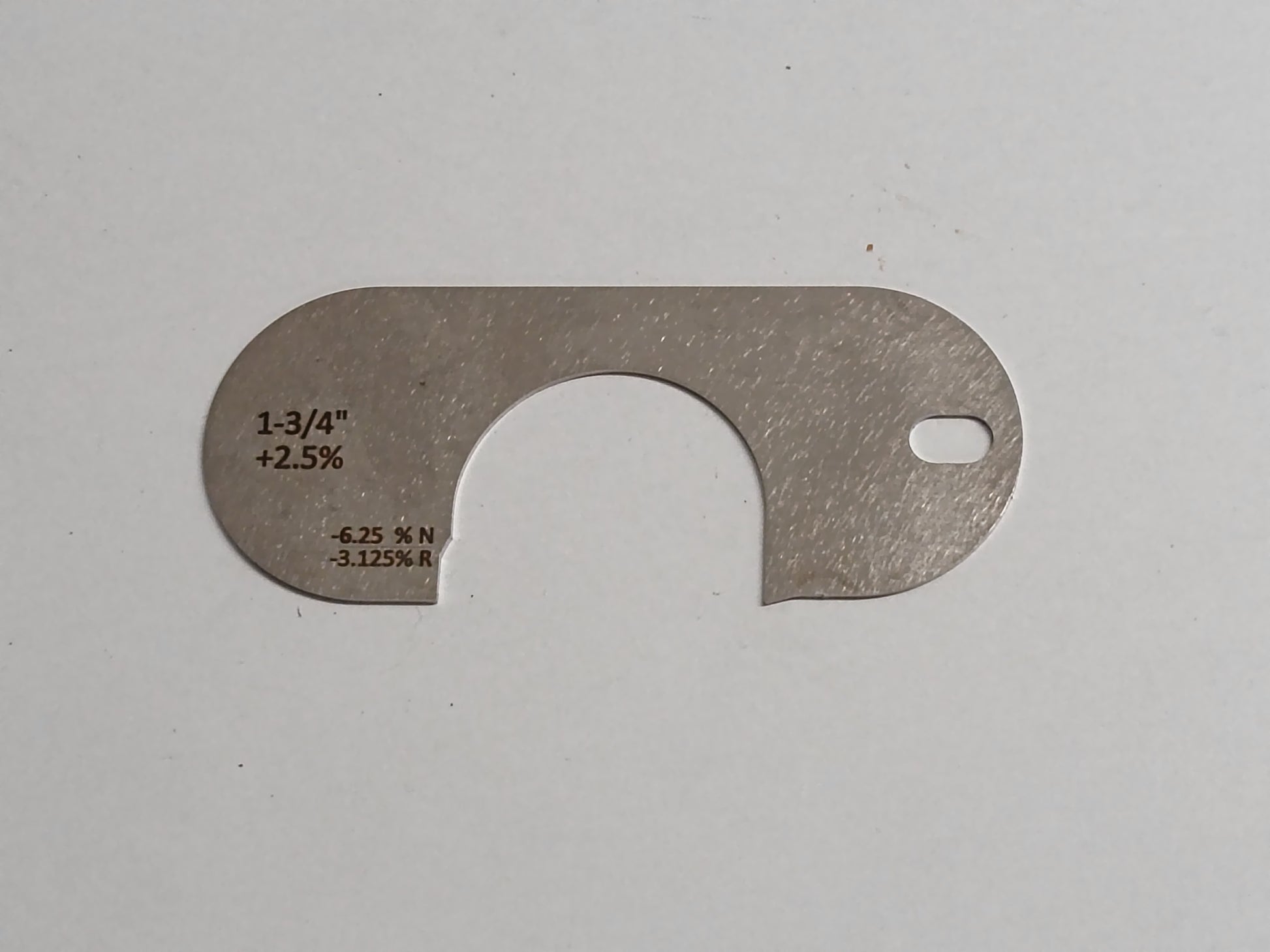 wire rope and sheave gauge  on a grey background