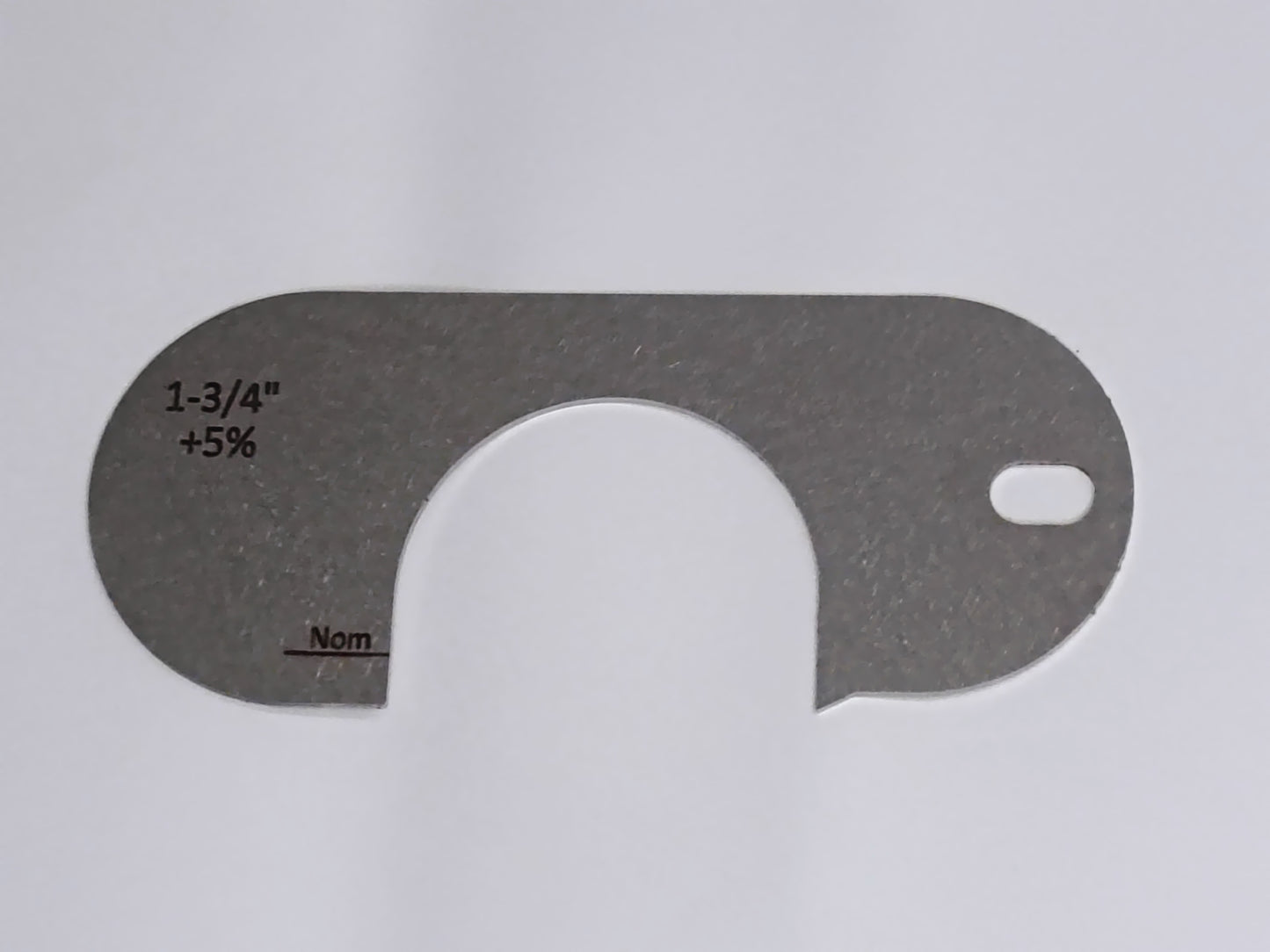 wire rope and sheave gauge  on a grey background