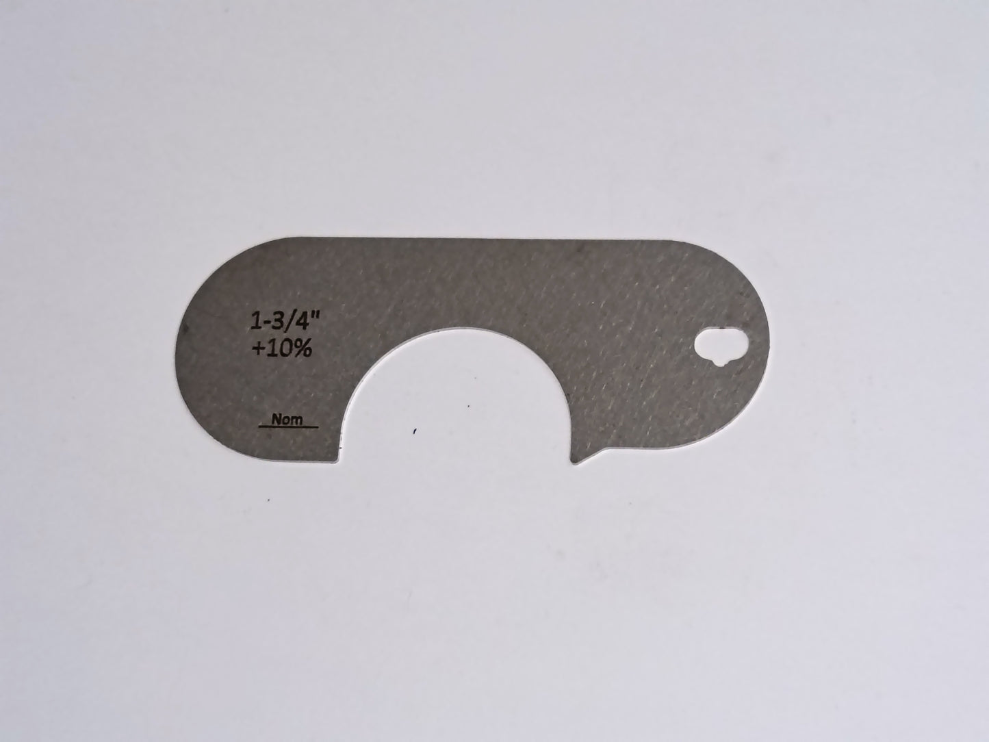wire rope and sheave gauge  on a grey background