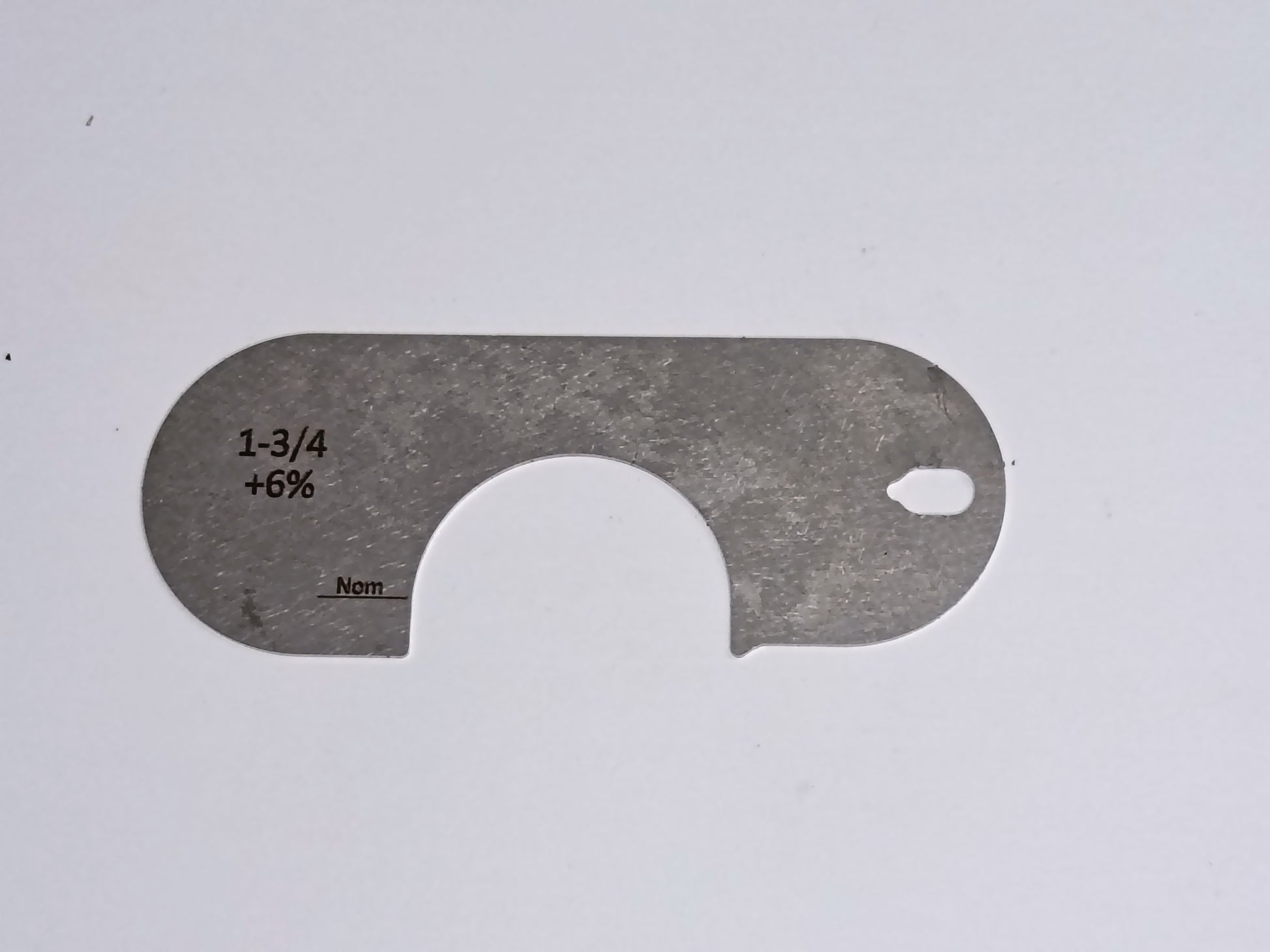 wire rope and sheave gauge  on a grey background