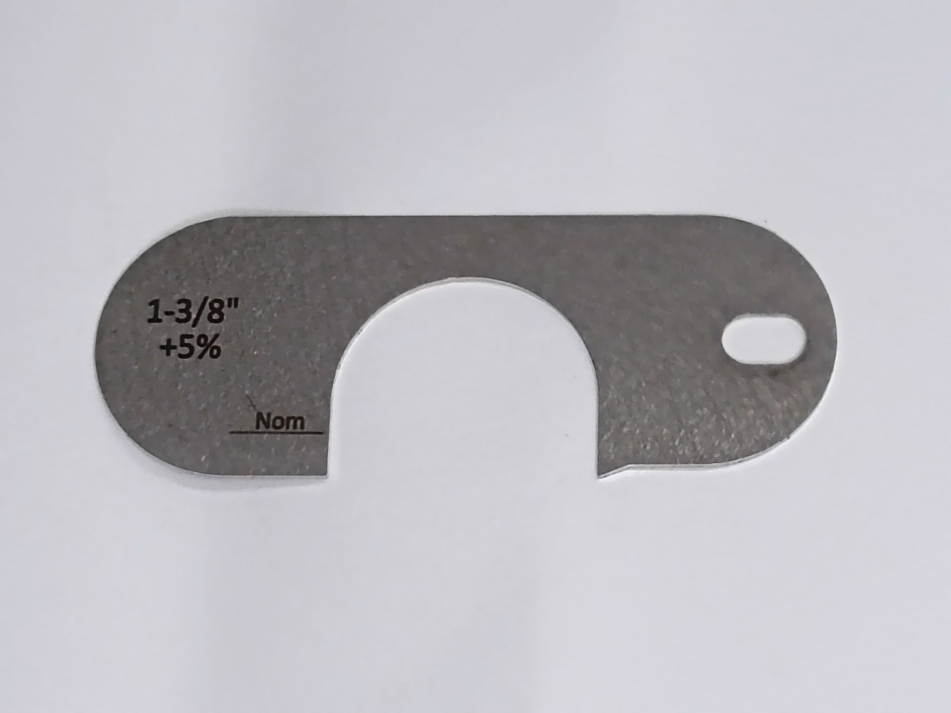 wire rope and sheave gauge  on a grey background