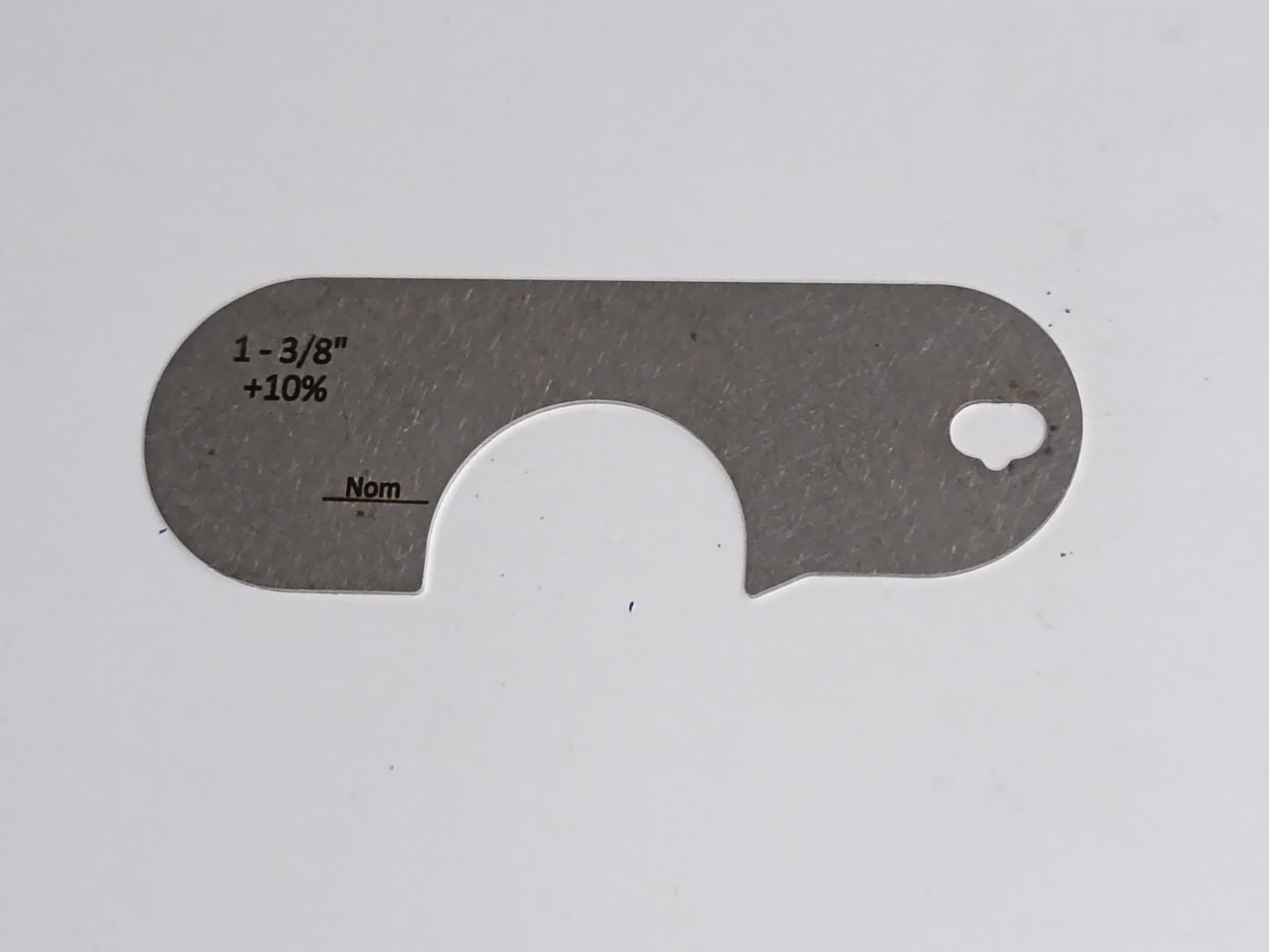 wire rope and sheave gauge  on a grey background