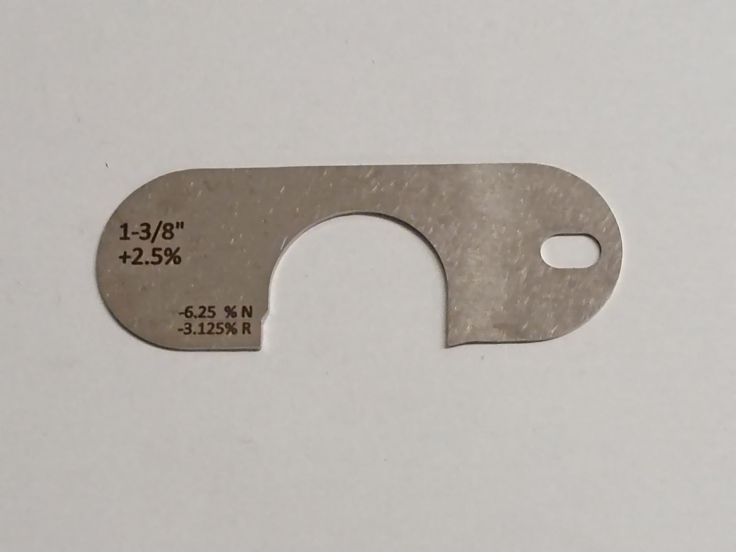 wire rope and sheave gauge  on a grey background