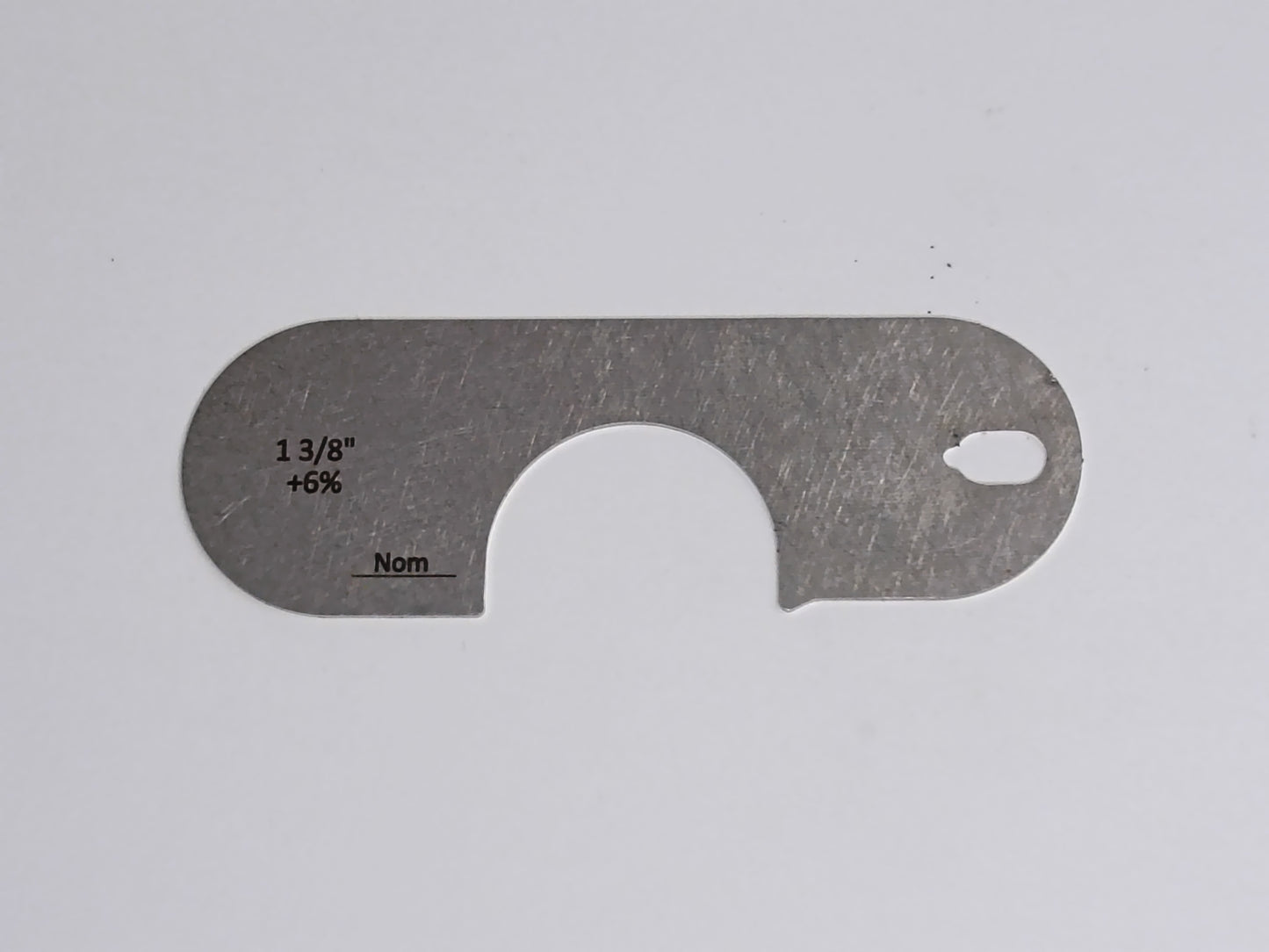wire rope and sheave gauge  on a grey background