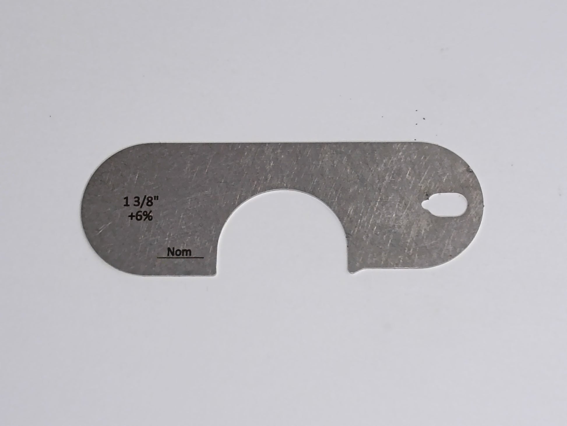 wire rope and sheave gauge  on a grey background