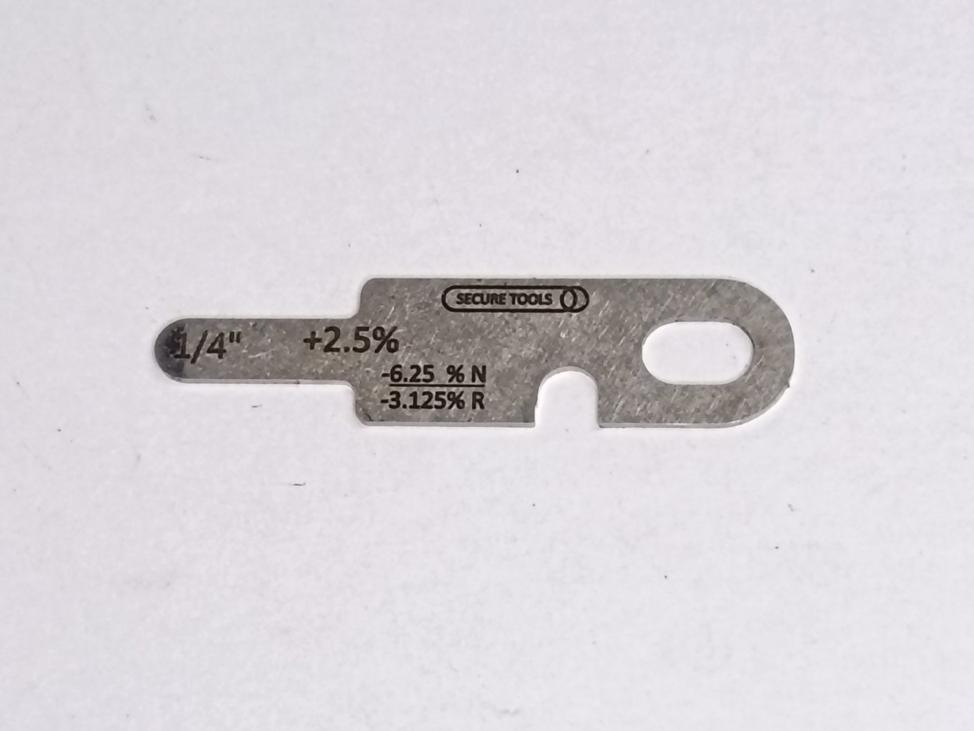 wire rope and sheave gauge  on a grey background