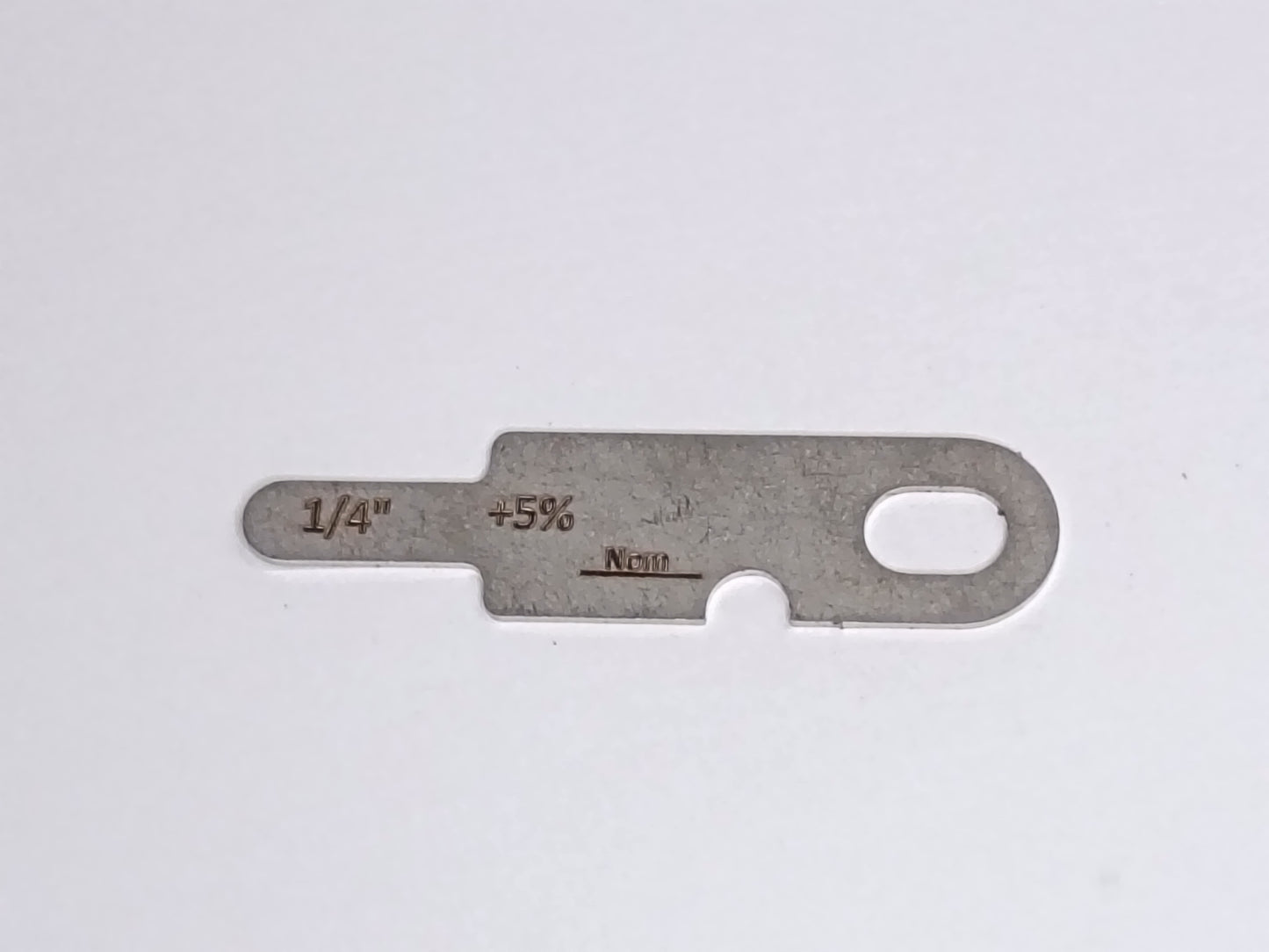 wire rope and sheave gauge  on a grey background