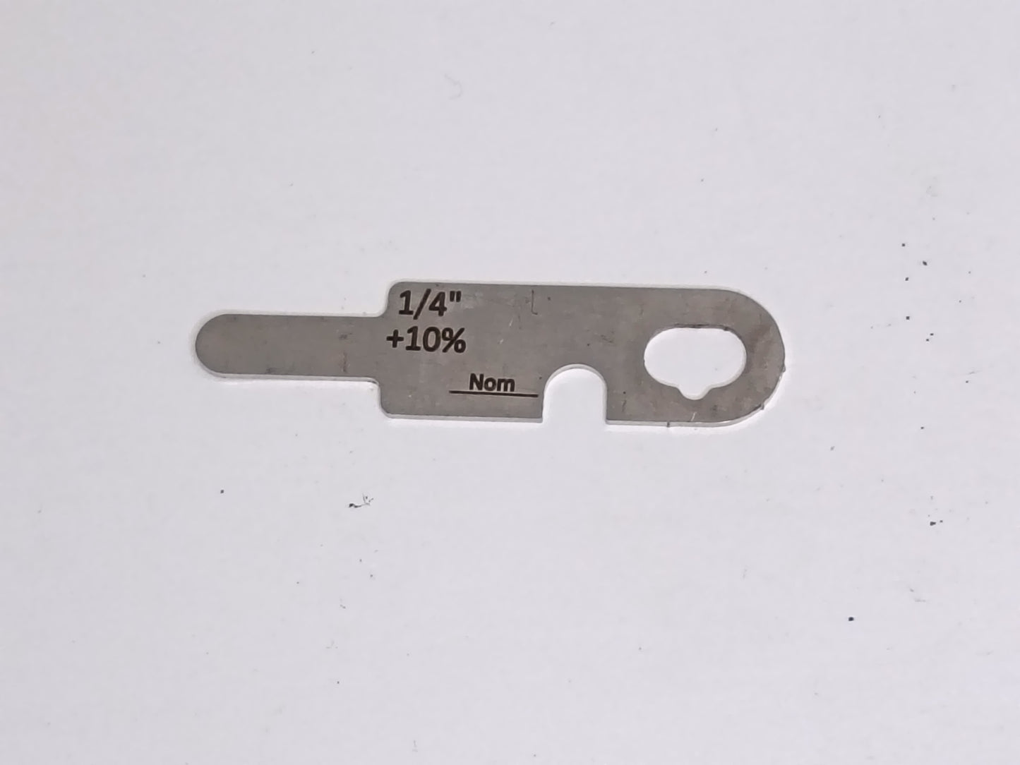 wire rope and sheave gauge  on a grey background