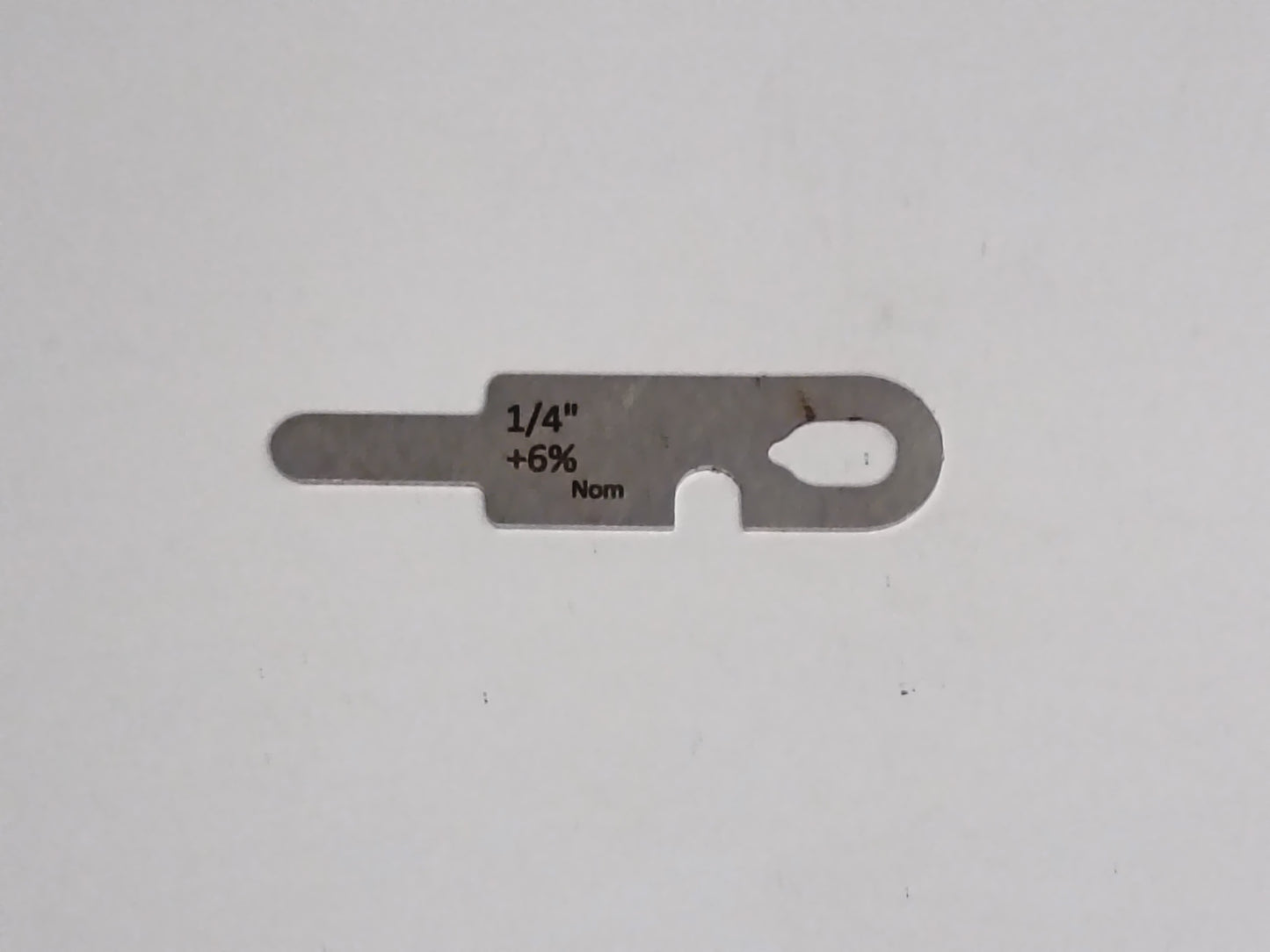 wire rope and sheave gauge  on a grey background