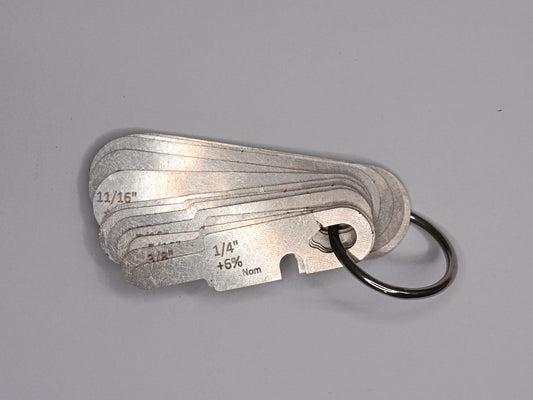 6% Imperial Wire Rope and Sheave Gauge 1/4" to 1" (13 Gauge)