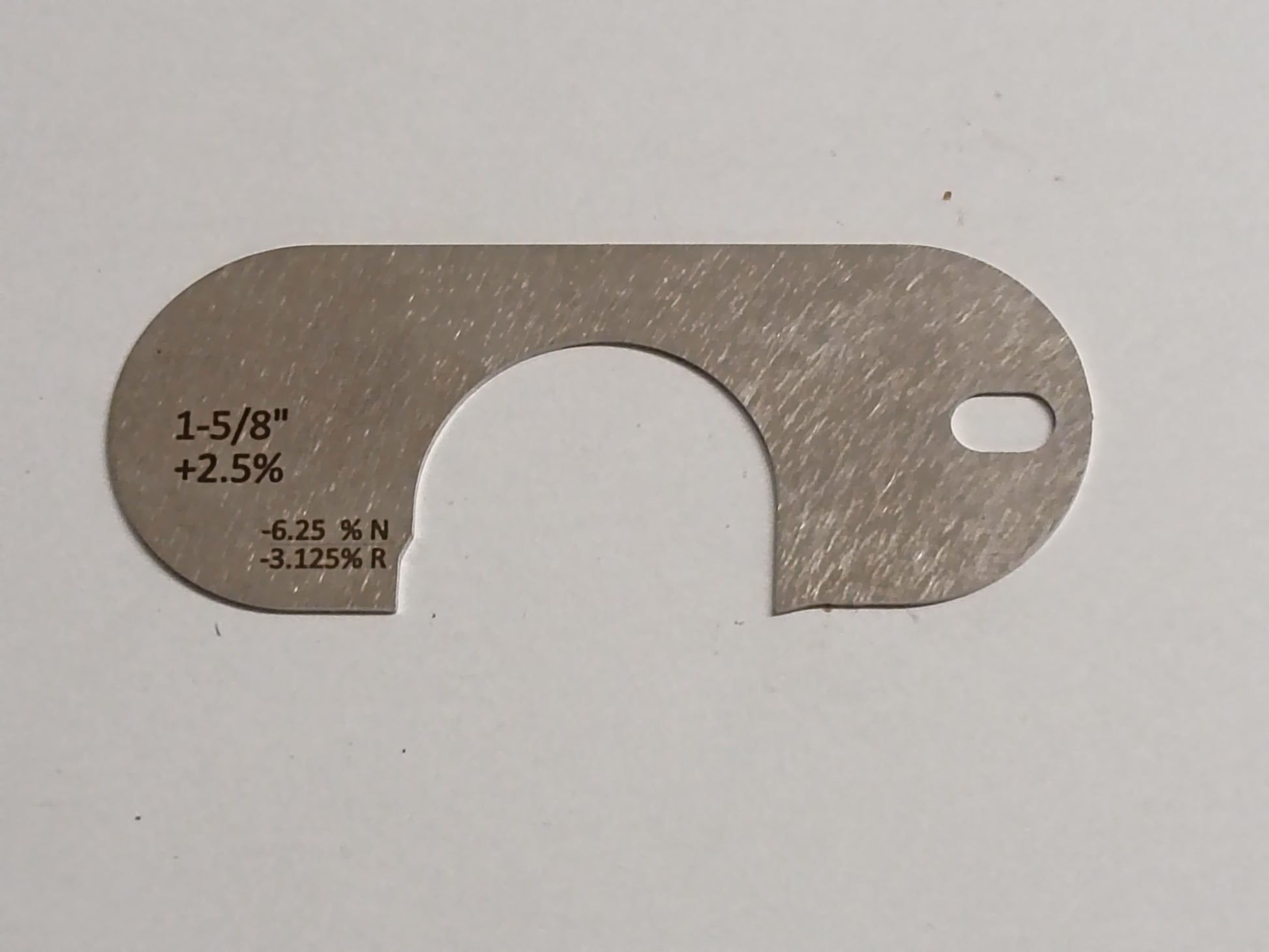 wire rope and sheave gauge  on a grey background