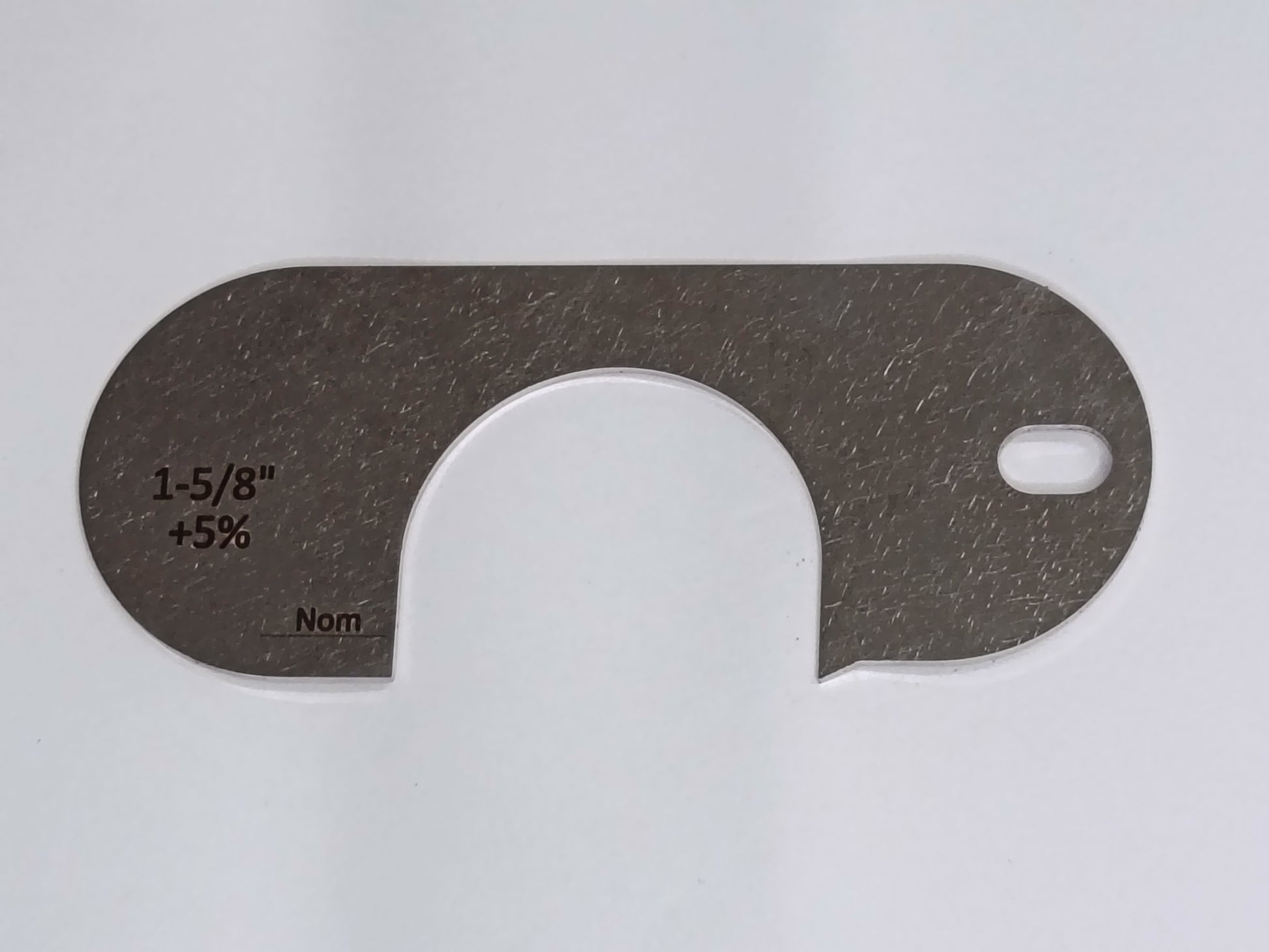 wire rope and sheave gauge  on a grey background