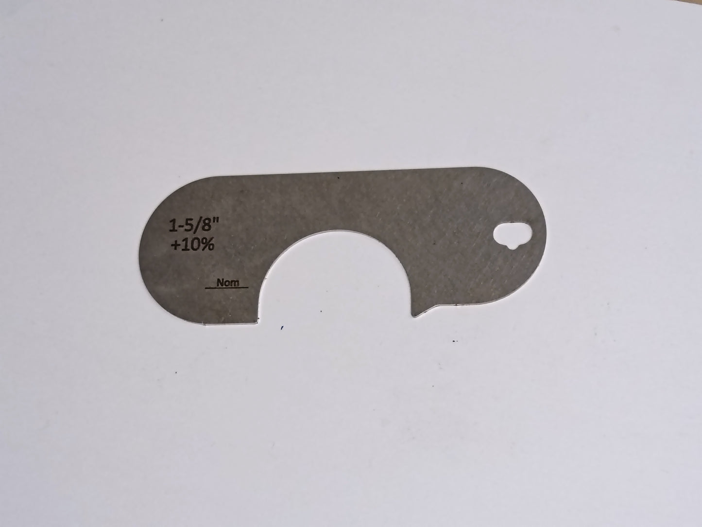 wire rope and sheave gauge  on a grey background