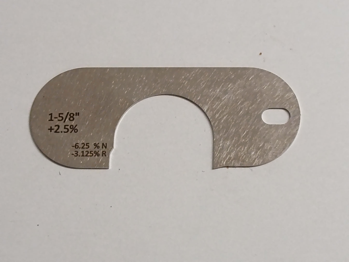 wire rope and sheave gauge  on a grey background