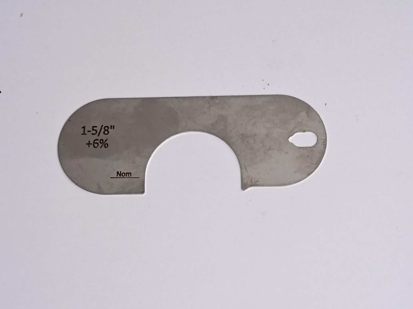 wire rope and sheave gauge  on a grey background