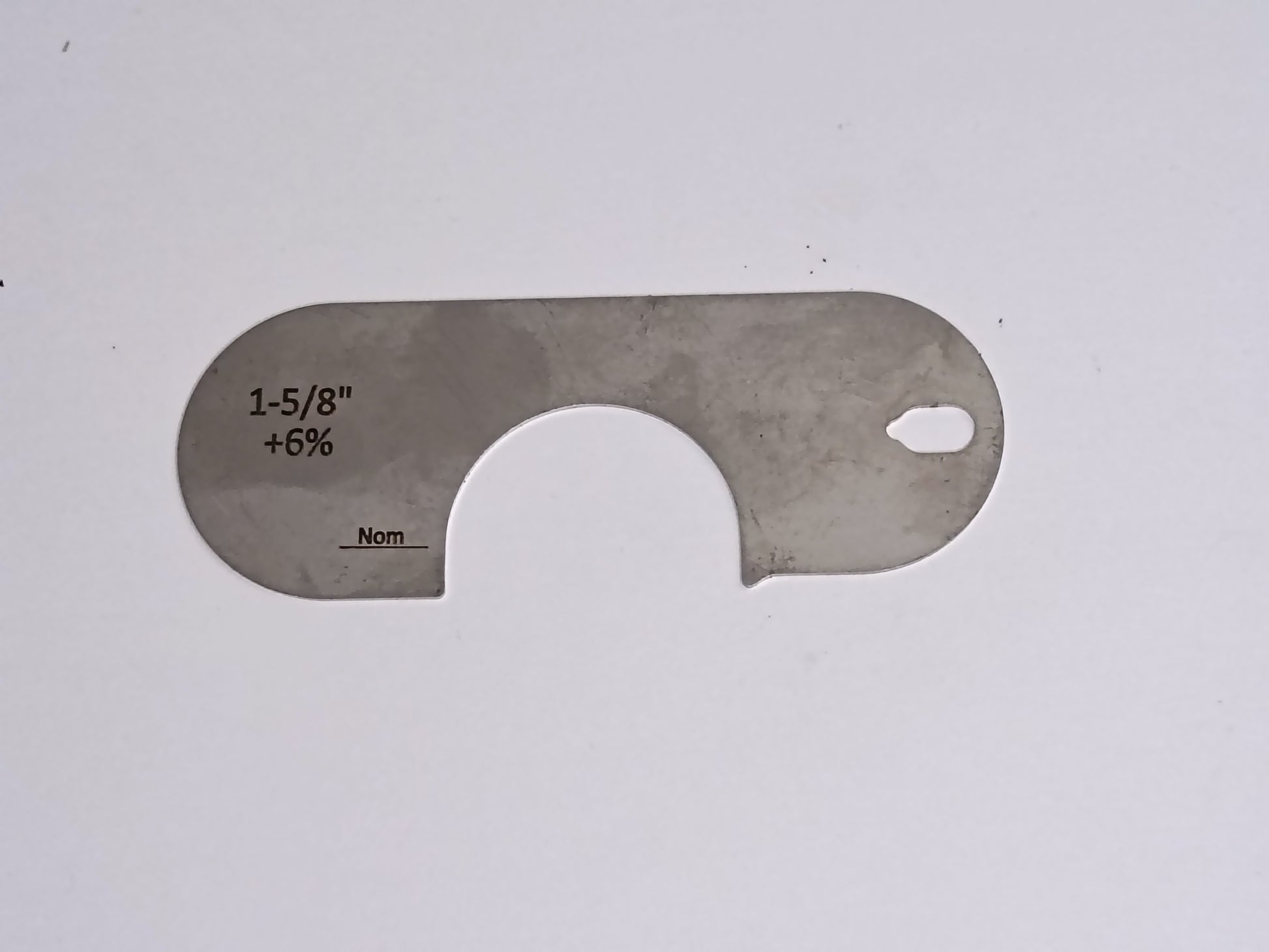 wire rope and sheave gauge  on a grey background