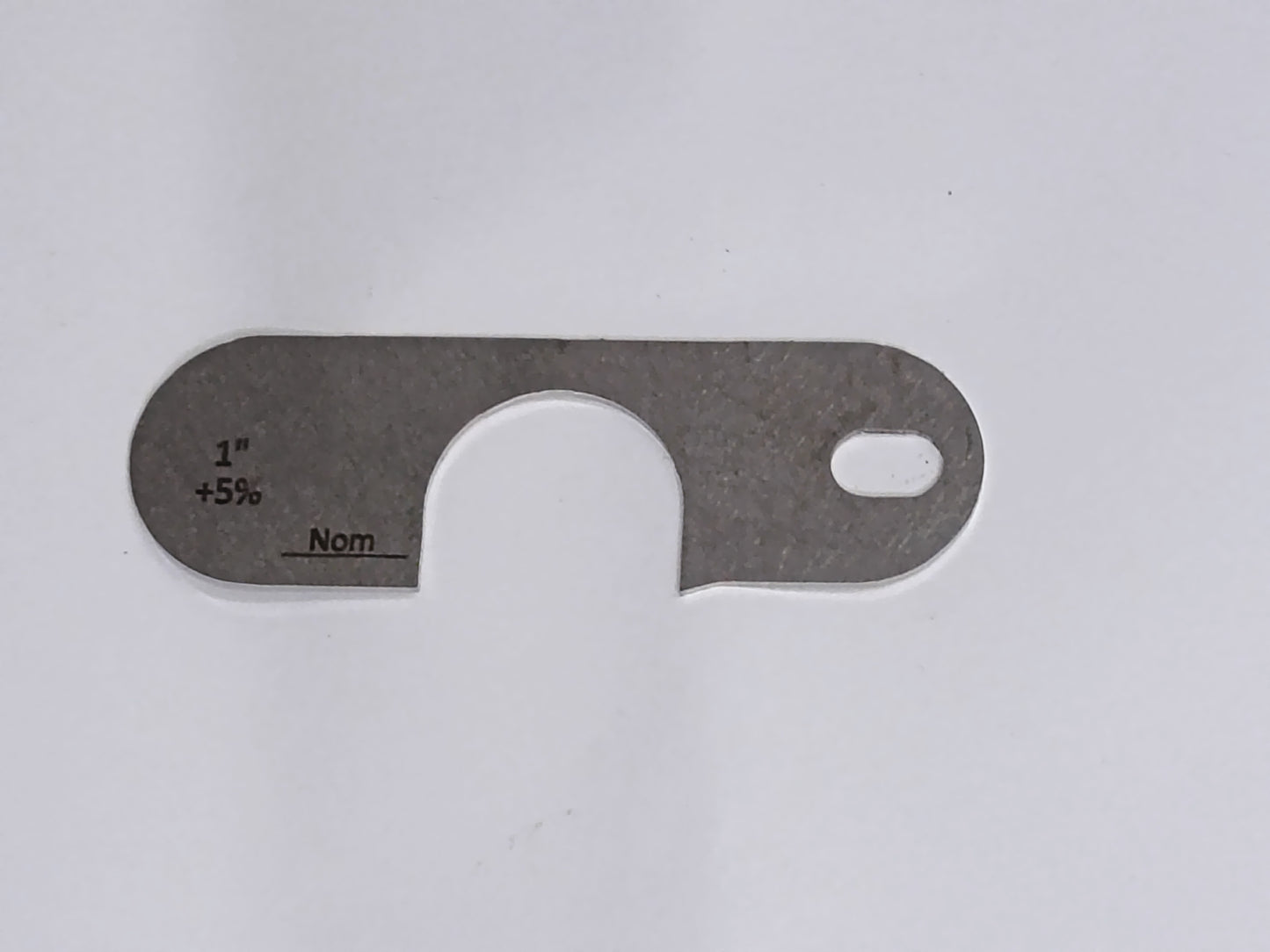 wire rope and sheave gauge  on a grey background