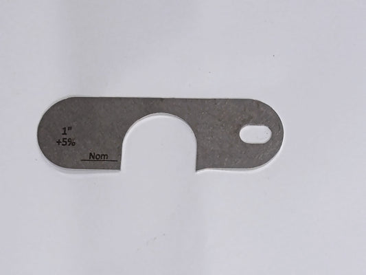 wire rope and sheave gauge  on a grey background