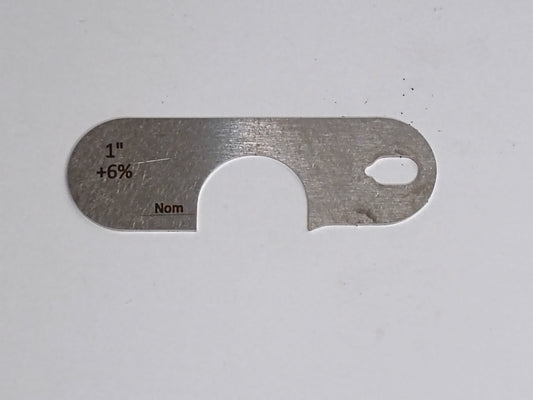 wire rope and sheave gauge  on a grey background