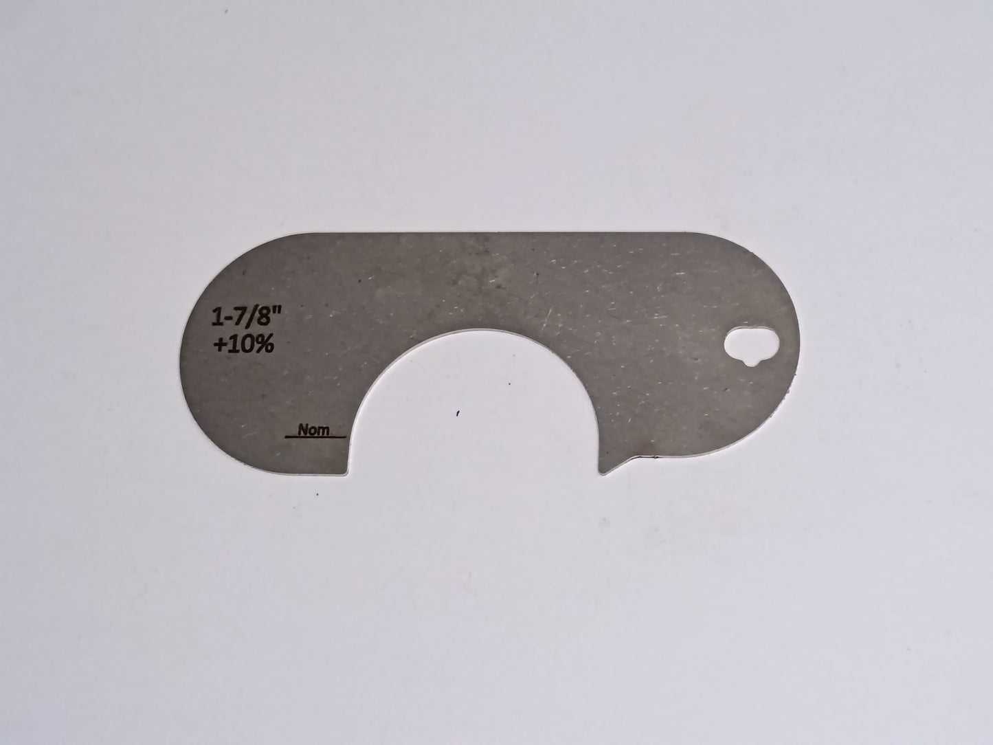 wire rope and sheave gauge  on a grey background