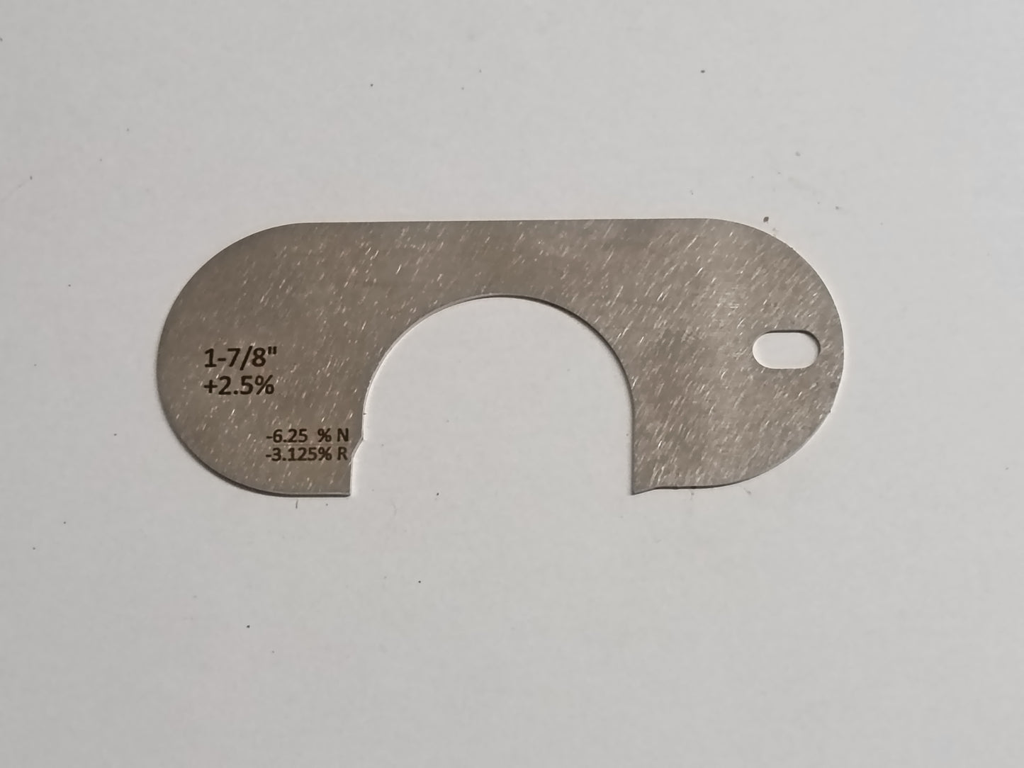 wire rope and sheave gauge  on a grey background