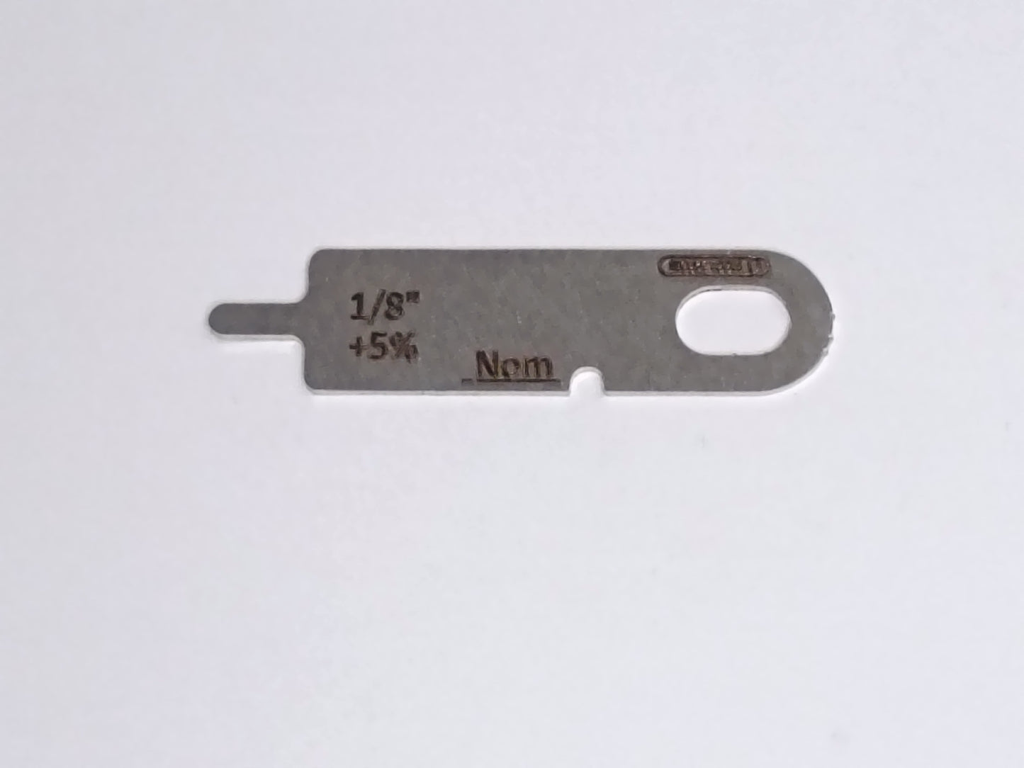 wire rope and sheave gauge  on a grey background