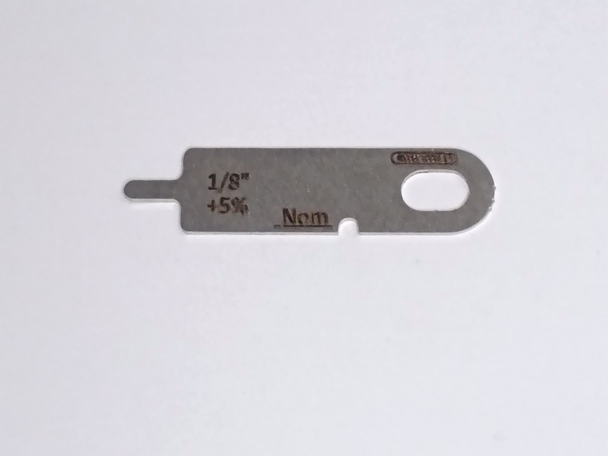 wire rope and sheave gauge  on a grey background