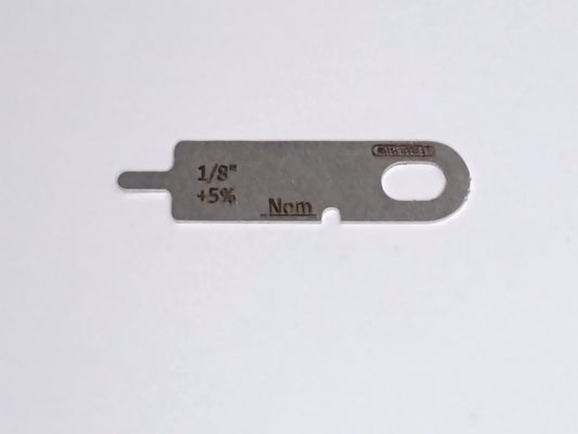 wire rope and sheave gauge  on a grey background